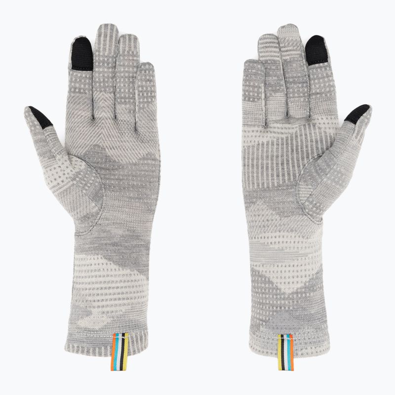 Žygio pirštinės Smartwool Thermal Merino light gray mountain scape 2
