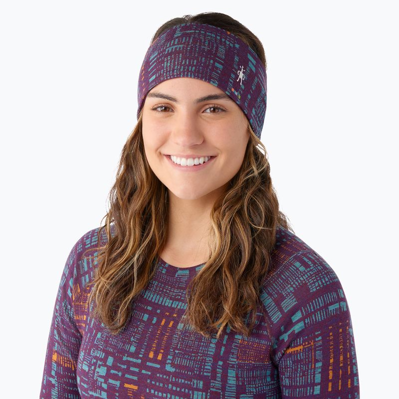 Galvos juosta Smartwool Thermal Merino Reversible purple iris digi plaid 2