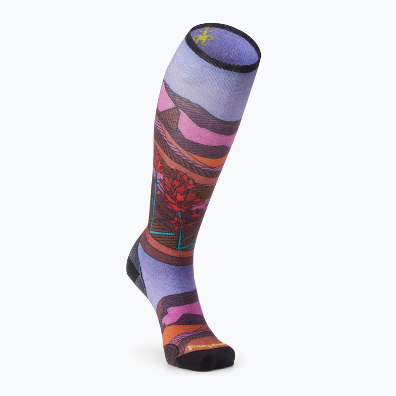 Moteriškos slidinėjimo kojinės Smartwool Ski Zero Cushion Floral Field Print OTC picante 5