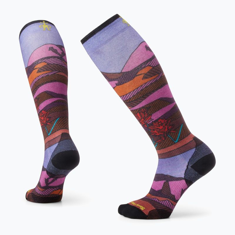 Moteriškos slidinėjimo kojinės Smartwool Ski Zero Cushion Floral Field Print OTC picante 6