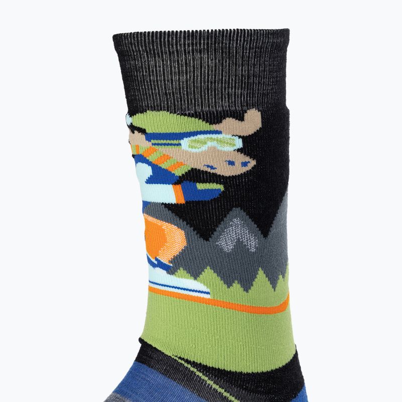 Vaikiškos kojinės Smartwool Wintersport Full Cushion Mountain Moose Pattern OTC black 3