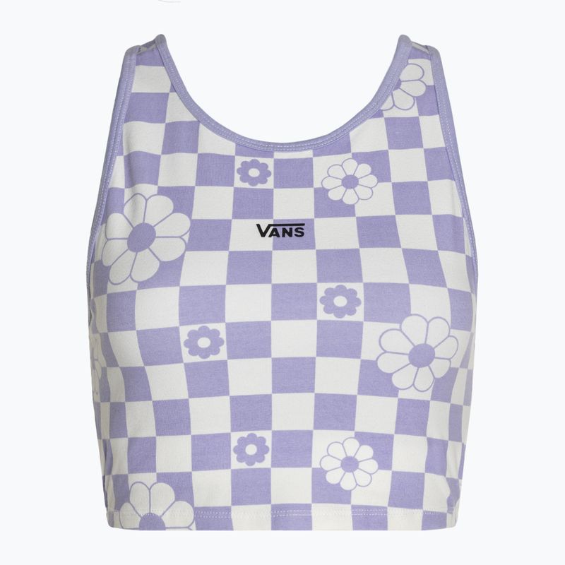 Moteriškas topas Vans Longline Racerback Bralette Floral checkerboard/sweet lavender