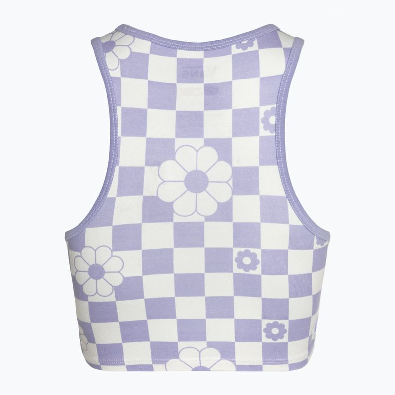 Moteriškas topas Vans Longline Racerback Bralette Floral checkerboard/sweet lavender 2