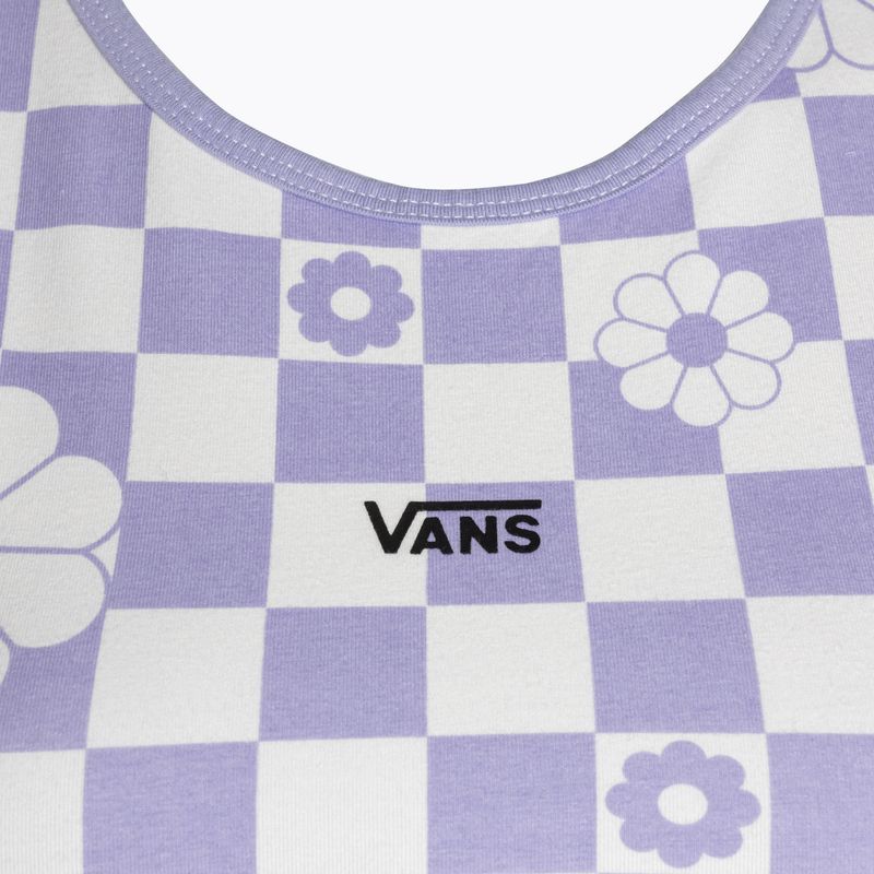 Moteriškas topas Vans Longline Racerback Bralette Floral checkerboard/sweet lavender 3