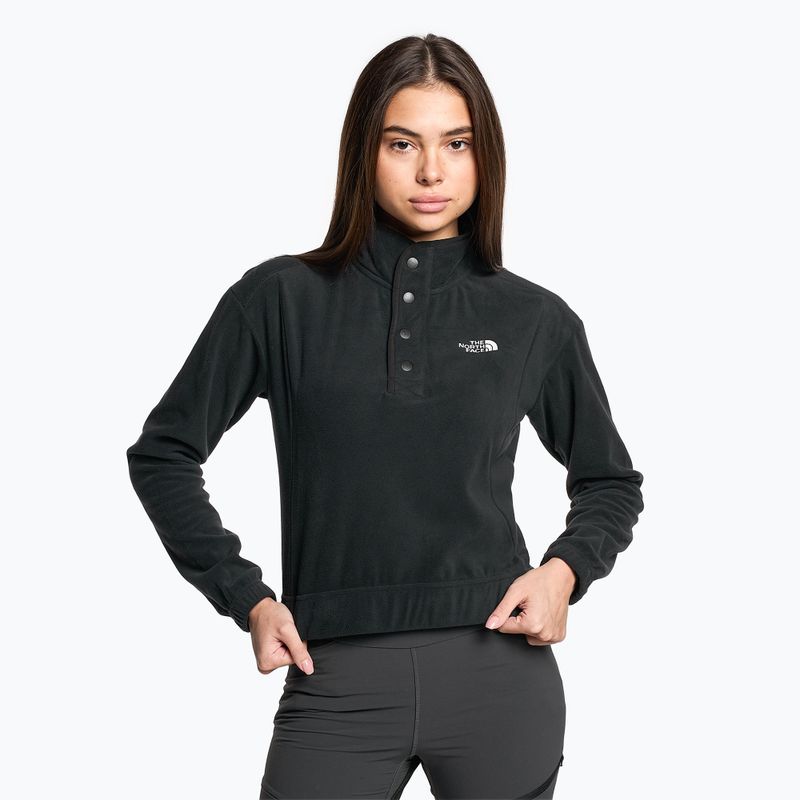 Moteriški vilnoniai megztiniai The North Face Homesafe Snap Neck Fleece Pullover black/black