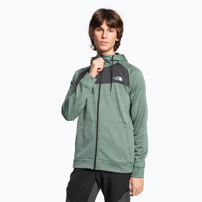 Vyriški sportiniai džemperiai The North Face Reaxion Fleece F/Z Hoodie dark sage heather/asphalt grey