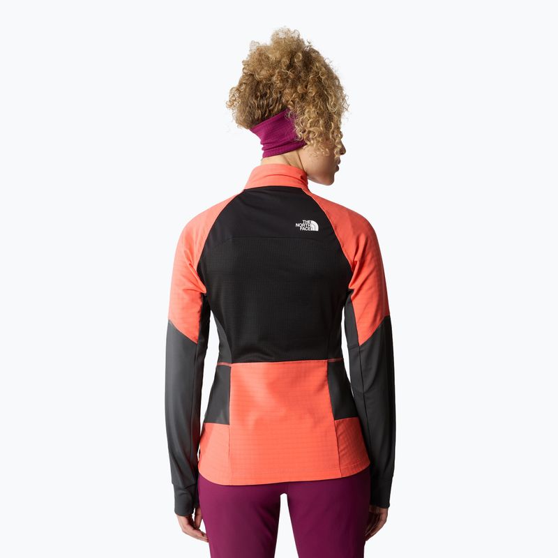 Moteriška softshell striukė The North Face Dawn Turn Softshell black/radiant orange/asphalt grey 3