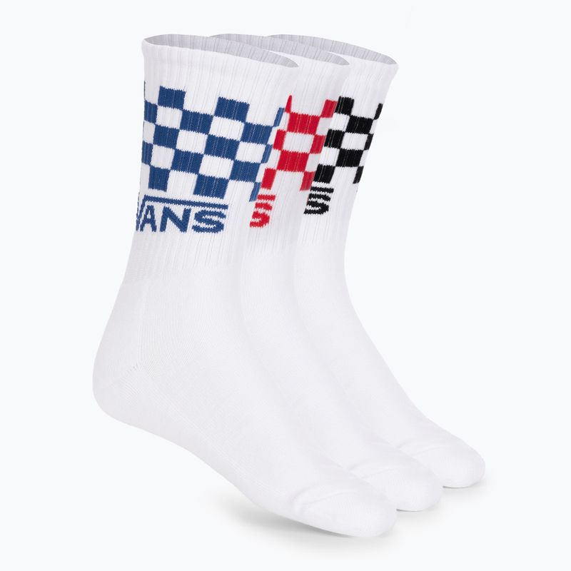 Vyriškos kojinės Vans Classic Check Crew 3 poros white