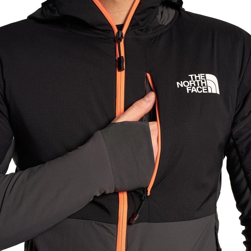 Vyriška slidinėjimo striukė The North Face Dawn Turn Hybrid Ventrix Hoodie asphalt grey/black/shocking orange 4