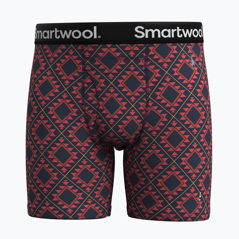 Vyriškos termoaktyvios trumpikės Smartwool Merino Print Boxer Brief scarlet red