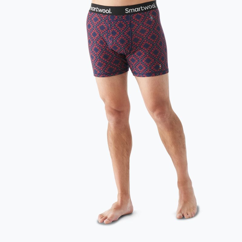 Vyriškos termoaktyvios trumpikės Smartwool Merino Print Boxer Brief scarlet red 2