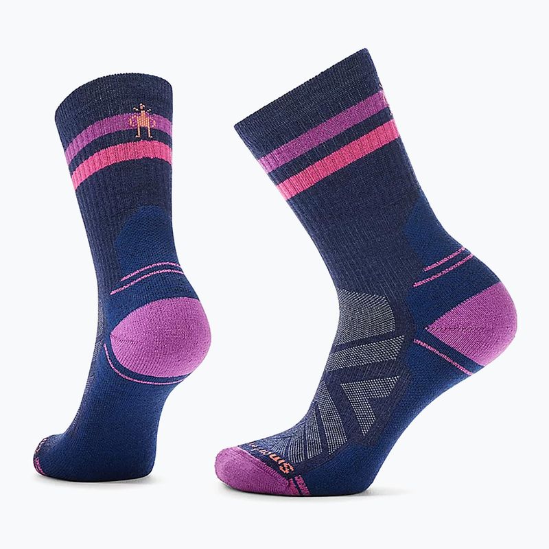Moteriškos žygio kojinės Smartwool Hike Light Cushion Tube Stripe Crew deep navy/power pink 6
