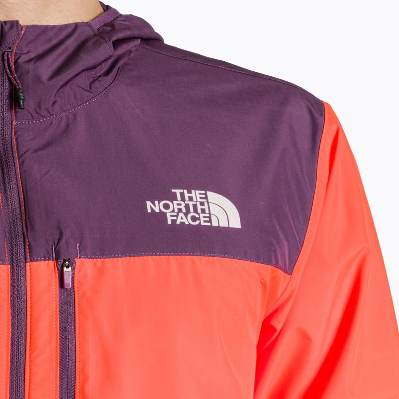 Vyriška bėgimo striukė The North Face Higher Run Wind vivid flame/black currant purple 3