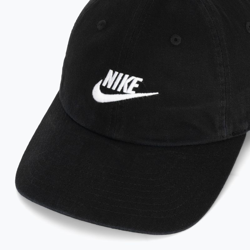 Kepurė su snapeliu Nike Club Unstructured Futura Wash black/white 3