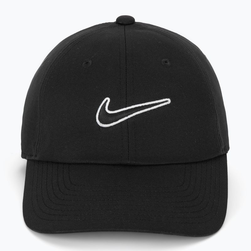 Kepurė su snapeliu Nike Club Unstructured Swoosh black/black 2