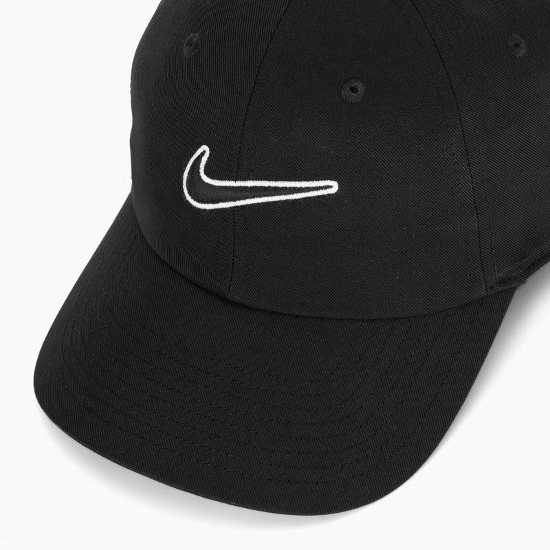 Kepurė su snapeliu Nike Club Unstructured Swoosh black/black 3