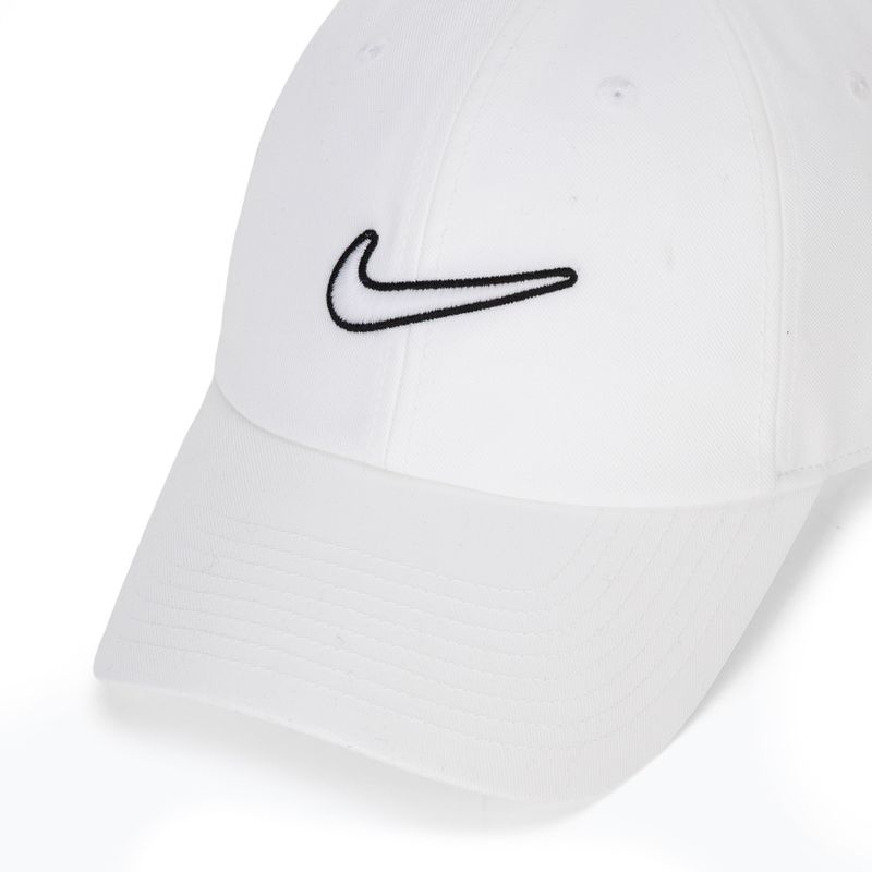 Kepurė su snapeliu Nike Club Unstructured Swoosh white/white 3
