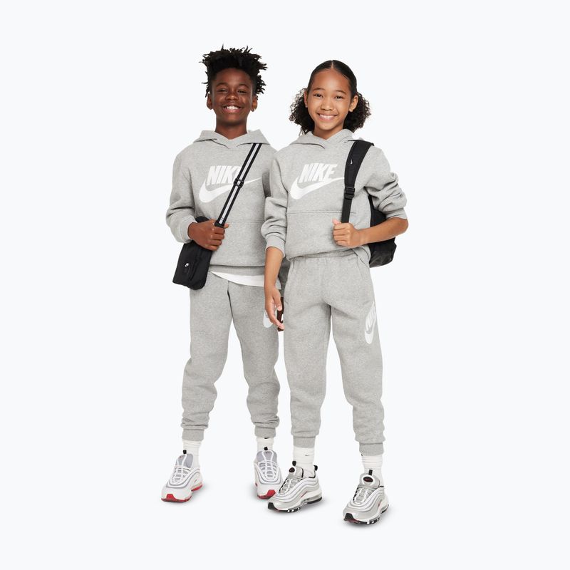 Vaikiškas džemperis Nike Club Fleece Hoodie dark grey heather/white 5