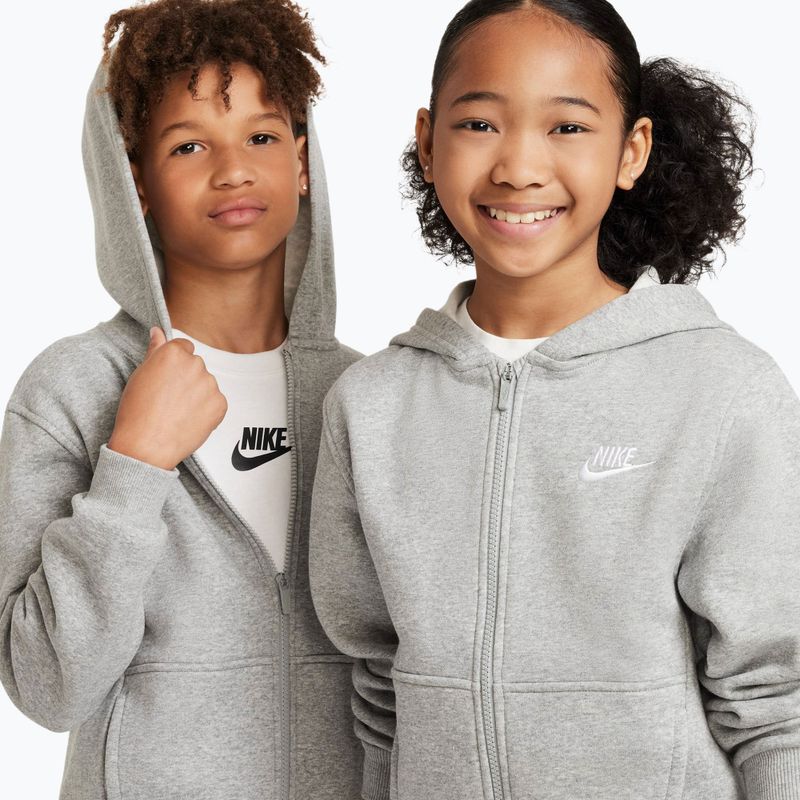 Vaikiškas džemperis Nike Sportswear Club Fleece dark grey heather/base grey/white 4