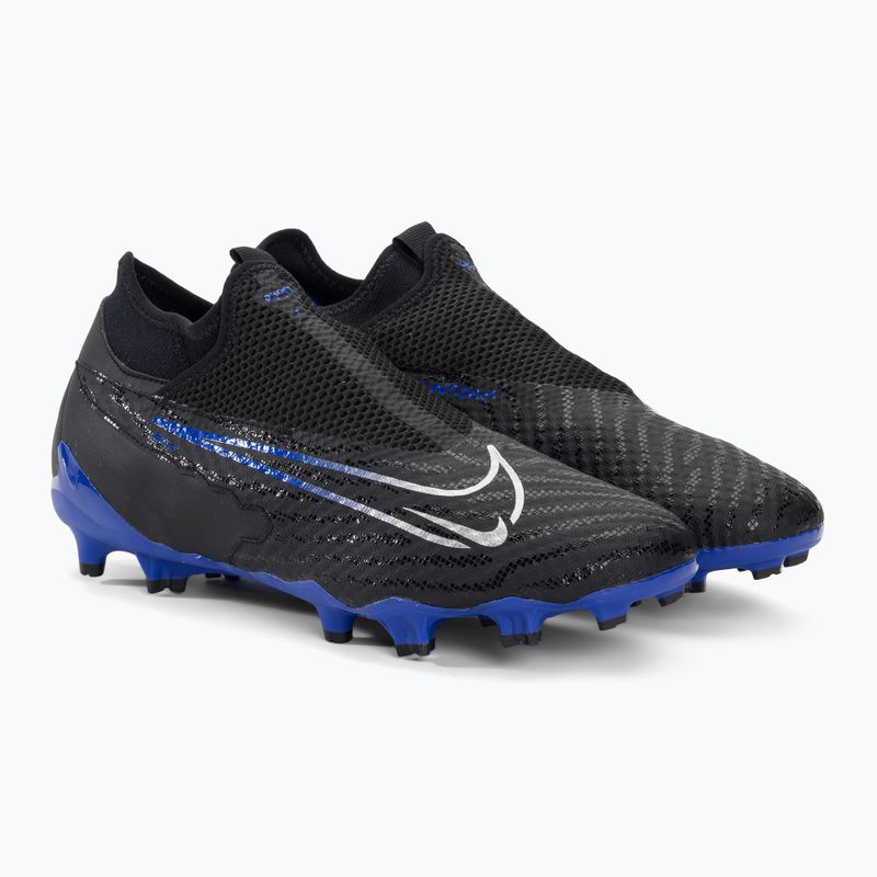 Nike Phantom GX Academy DF FG/MG juodi/chromuoti/hiper royal futbolo bateliai 4