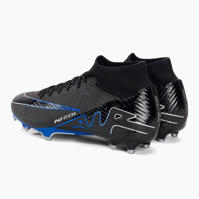 Nike Zoom Mercurial Superfly 9 Academy MG futbolo bateliai juodi/chromuoti/hiper real 3