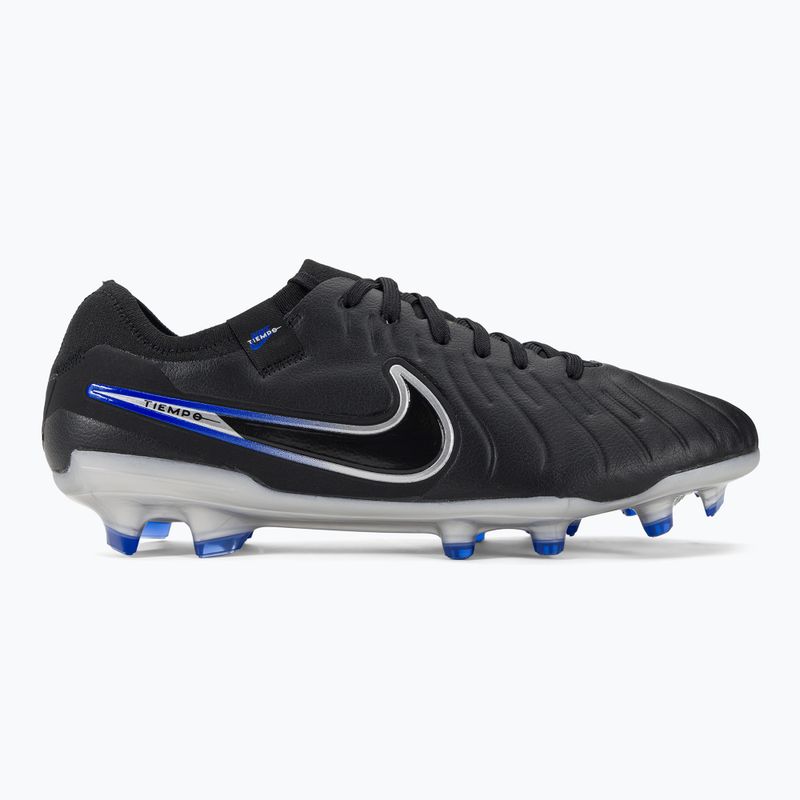 Nike Tiempo Legend 10 Pro FG futbolo bateliai juodi/chromuoti/hiper real 2