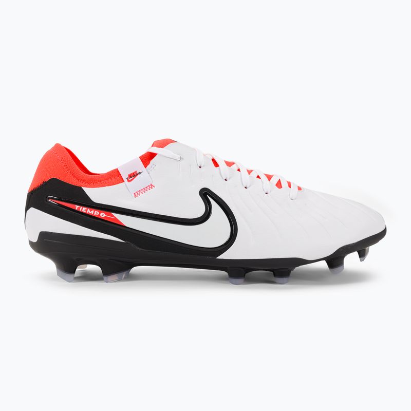 Nike Tiempo Legend 10 Pro FG balti/juodi/juodai purpuriniai futbolo bateliai 2