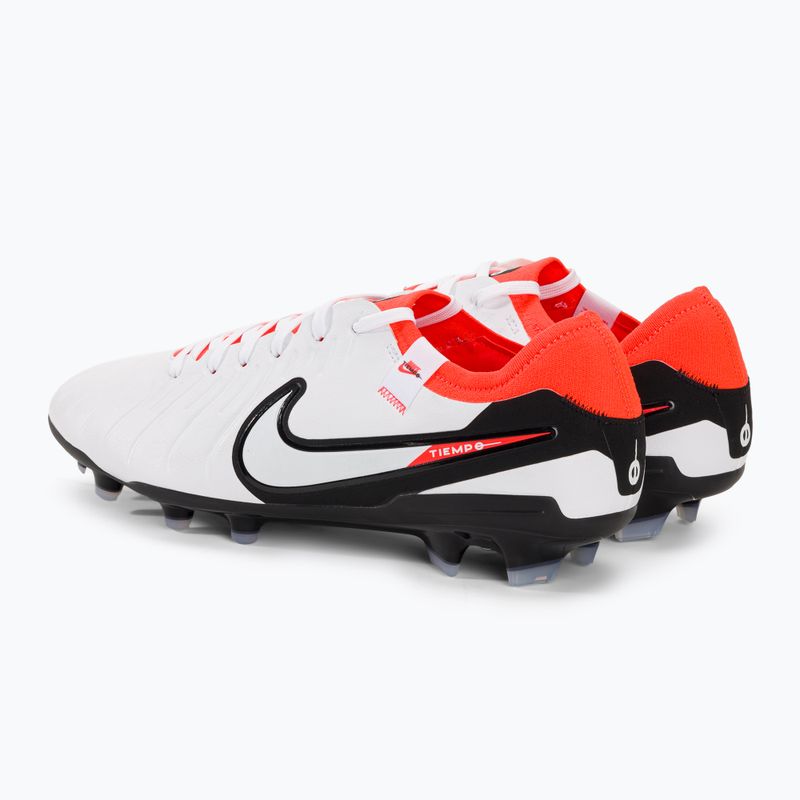 Nike Tiempo Legend 10 Pro FG balti/juodi/juodai purpuriniai futbolo bateliai 3