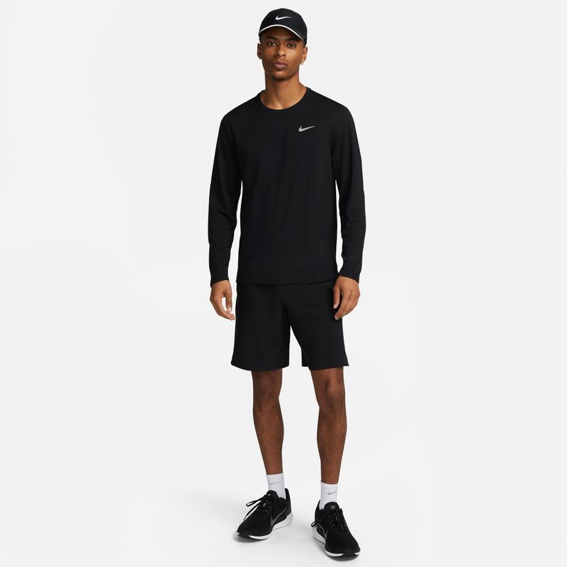 Vyriški bėgimo marškinėliai ilgomis rankovėmis Nike Miler Dri-Fit UV black 2