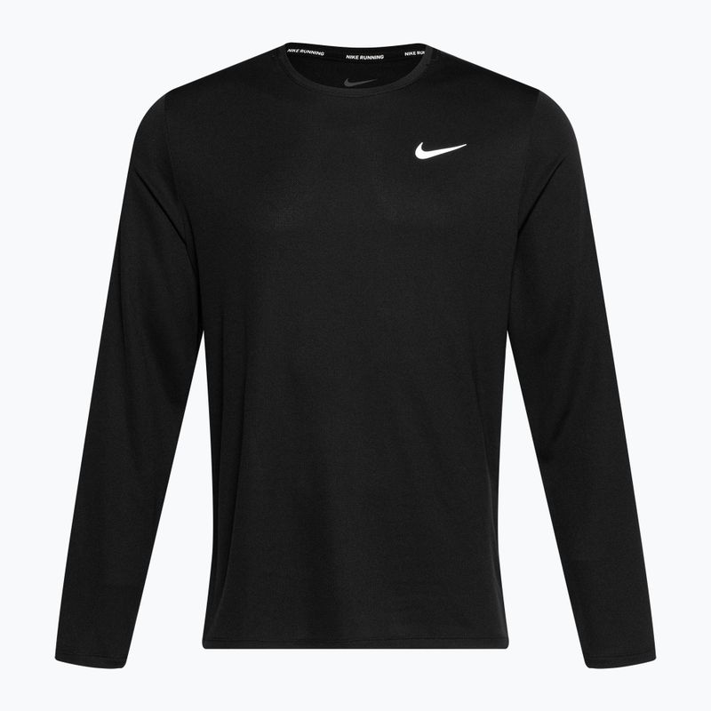 Vyriški bėgimo marškinėliai ilgomis rankovėmis Nike Miler Dri-Fit UV black