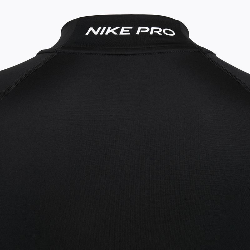 Vyriška Nike Pro Dri-Fit Mock-Neck treniruočių ilgomis rankovėmis juoda/balta 9