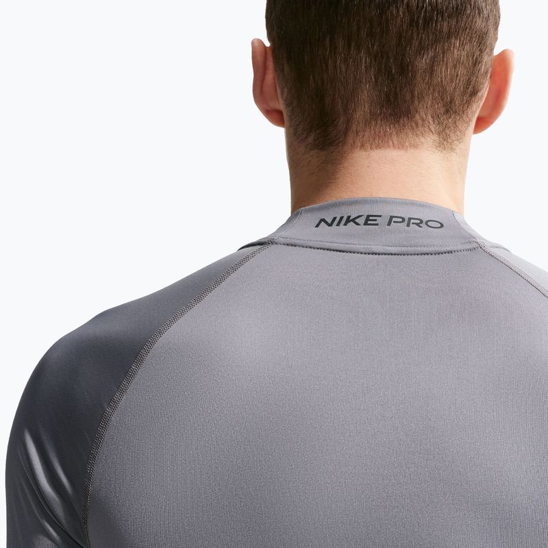 Vyriški treniruočių marškinėliai ilgomis rankovėmis Nike Pro Dri-Fit Mock-Neck smoke grey/black 6