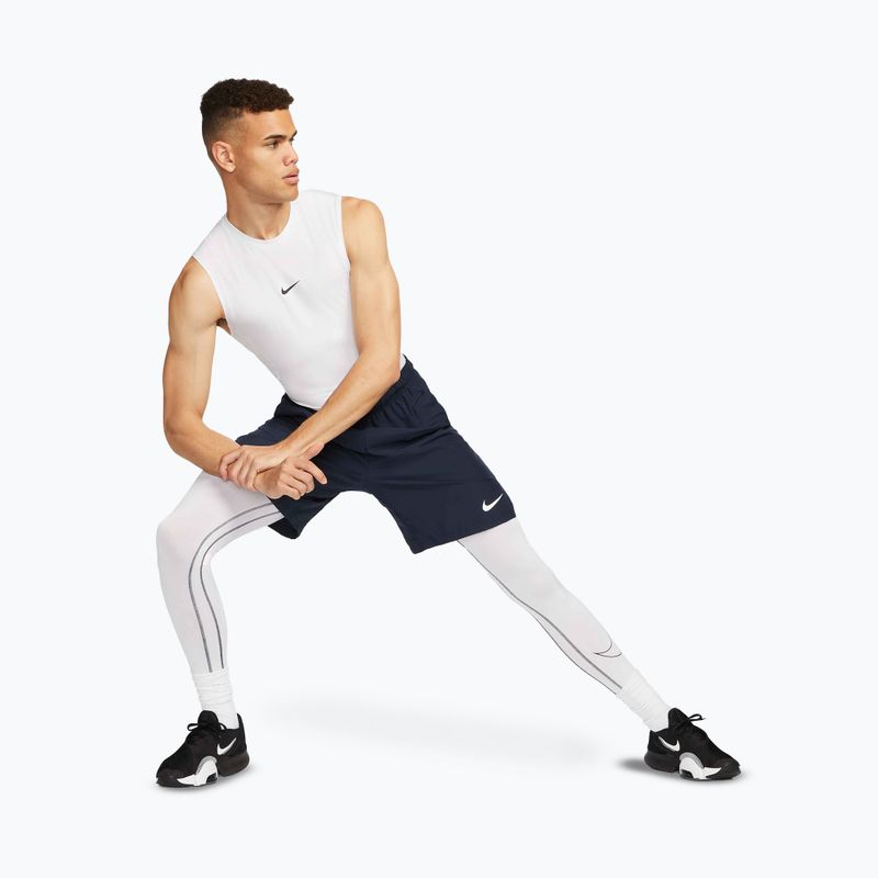 Vyriški marškinėliai Nike Pro Dri-Fit Tight be rankovių, skirti fitnesui white/black 2