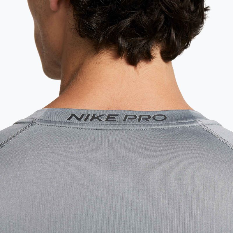 Vyriški treniruočių marškinėliai ilgomis rankovėmis Nike Pro Dri-Fit Tight Fitness smoke grey/black 5