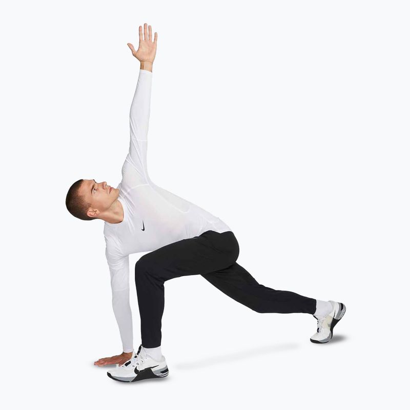 Vyriški treniruočių marškinėliai ilgomis rankovėmis Nike Pro Dri-Fit Tight Fitness white/black 2