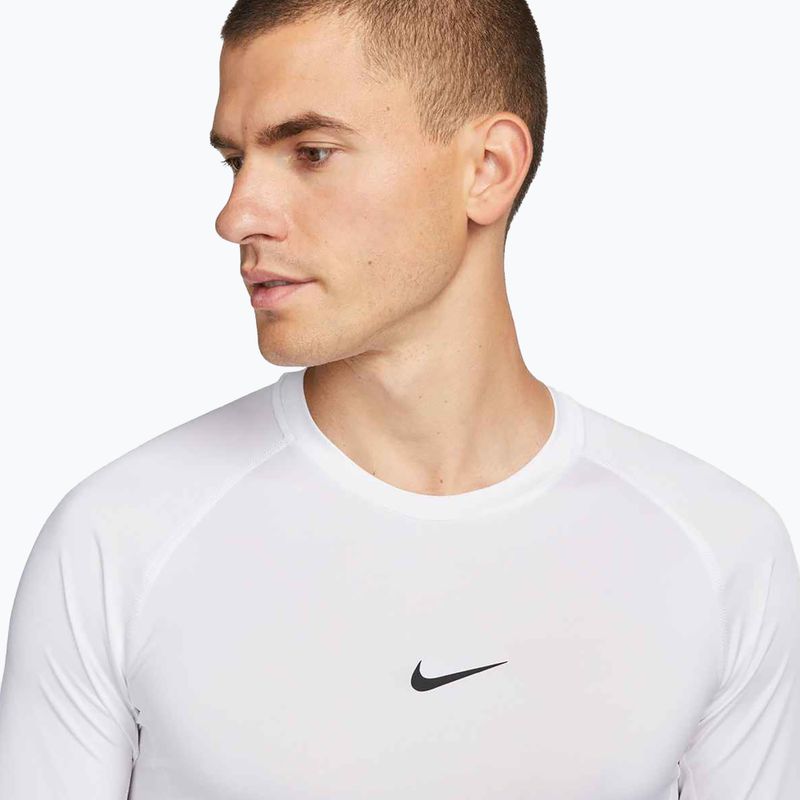 Vyriški treniruočių marškinėliai ilgomis rankovėmis Nike Pro Dri-Fit Tight Fitness white/black 4