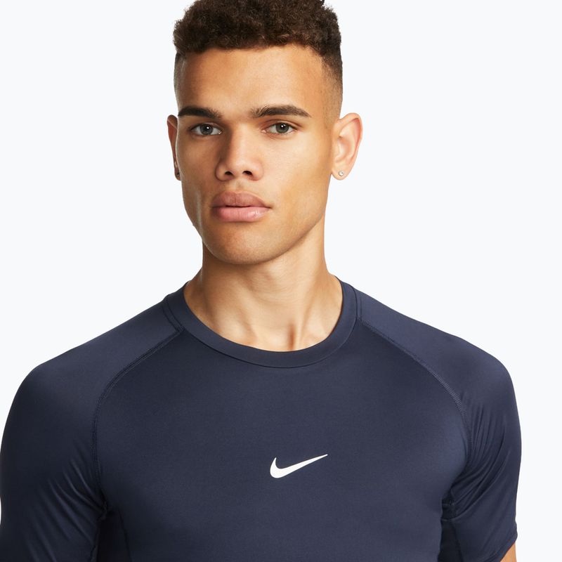 Vyriški treniruočių marškinėliai Nike Pro Dri-Fit Tight SS Fitness obsidian/white 4