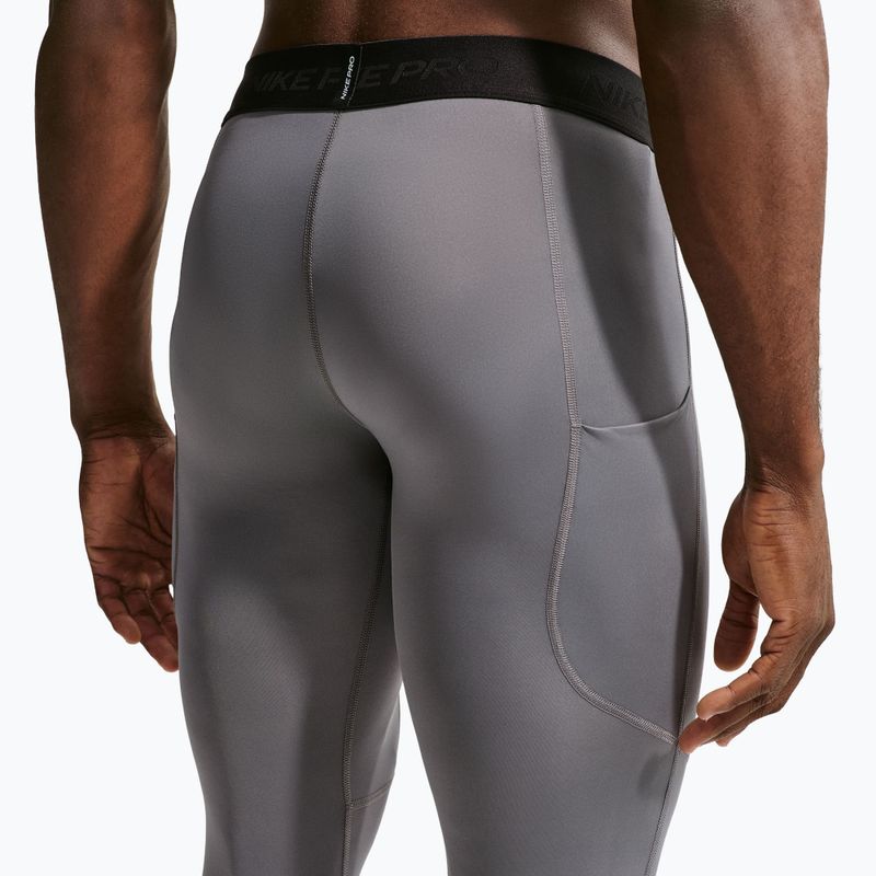 Vyriškos treniruočių kelnės Nike Pro Dri-Fit Tight Fitness smoke grey/black 5