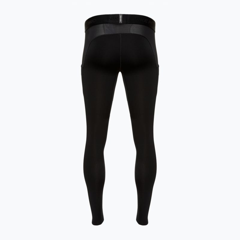 Vyriškos treniruočių tamprės Nike Pro Warm black/white 2