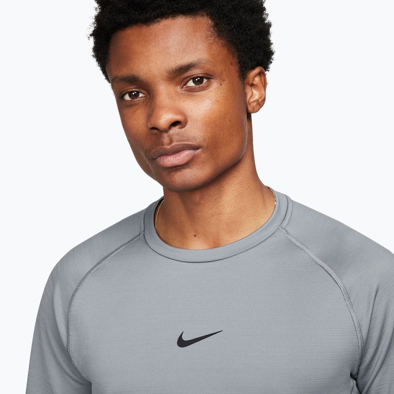 Vyriški treniruočių marškinėliai ilgomis rankovėmis Nike Pro Warm smoke grey/black 4