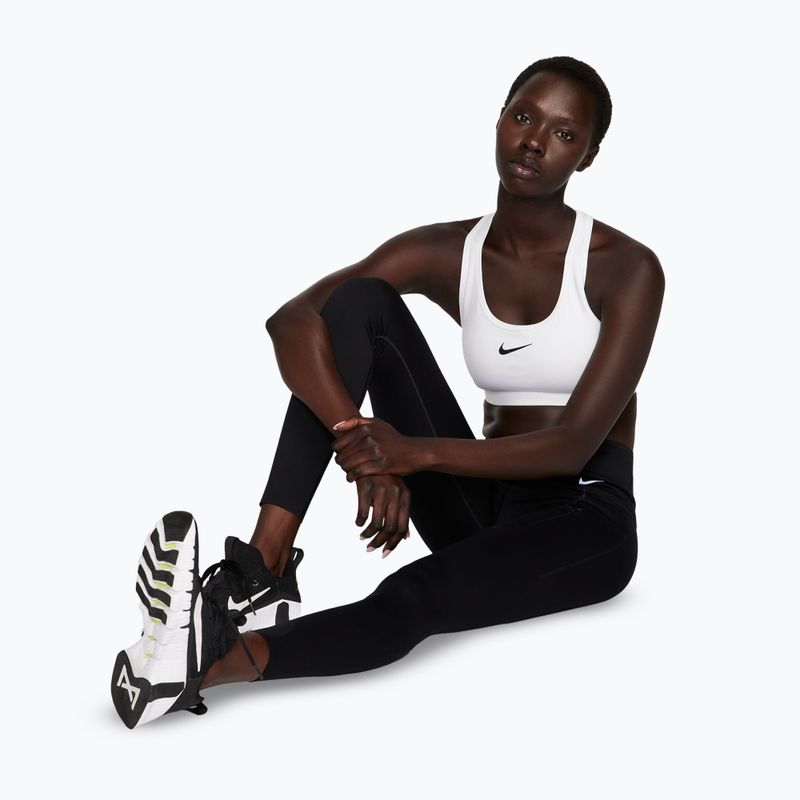 Sportinė liemenėlė Nike Swoosh Medium Support white/stone mauve/black 5