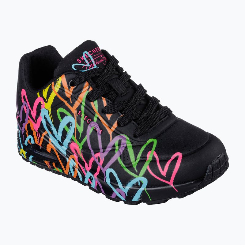 Moteriški batai SKECHERS JGoldcrown Uno Highlight Love black/multicolor 8