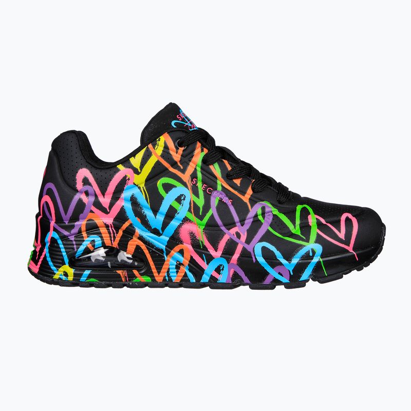 Moteriški batai SKECHERS JGoldcrown Uno Highlight Love black/multicolor 9