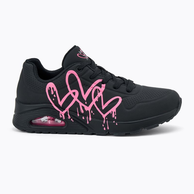 Moteriški batai  SKECHERS Uno Dripping In Love black/pink 2