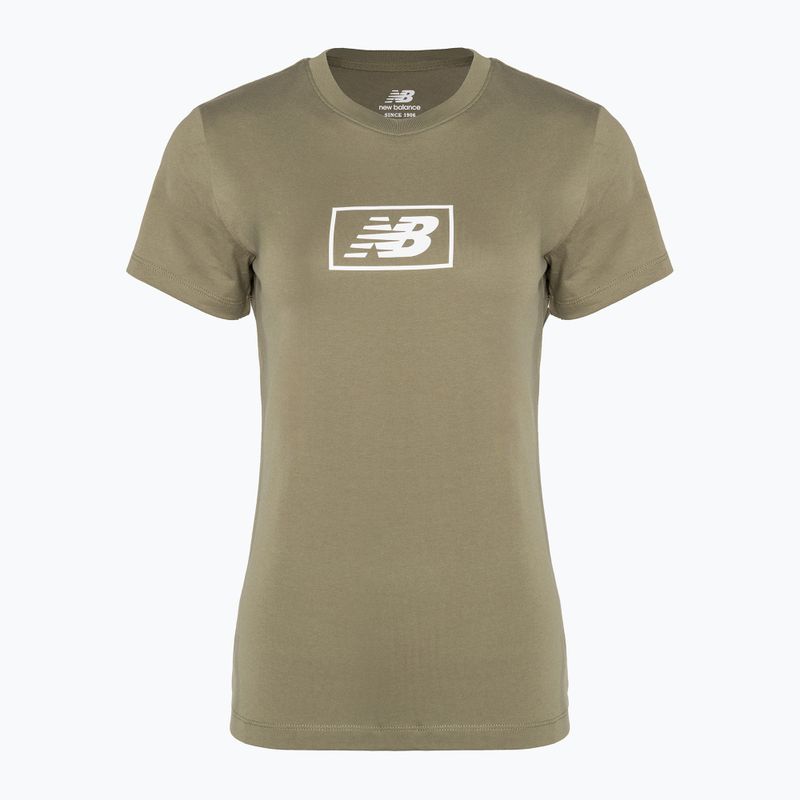 Moterų marškinėliai New Balance Essentials Cotton Jersey green 4