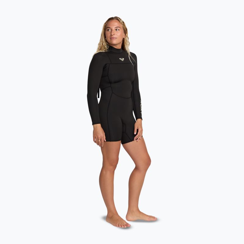 Moteriškas plaukimo hidrokostiumas ROXY 2/2 mm Prologue+ LS Springsuit Flock black 3