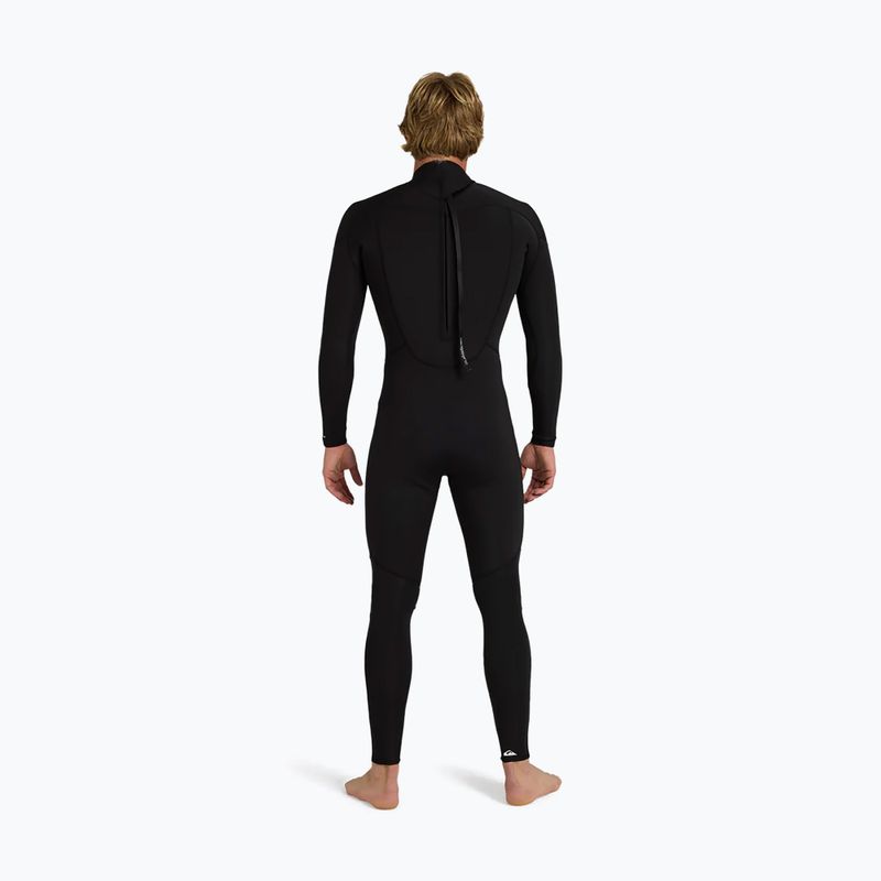 Vyriškas plaukimo hidrokostiumas Quiksilver Prologue+ 3/2 mm Back Zip Flatlock black 2