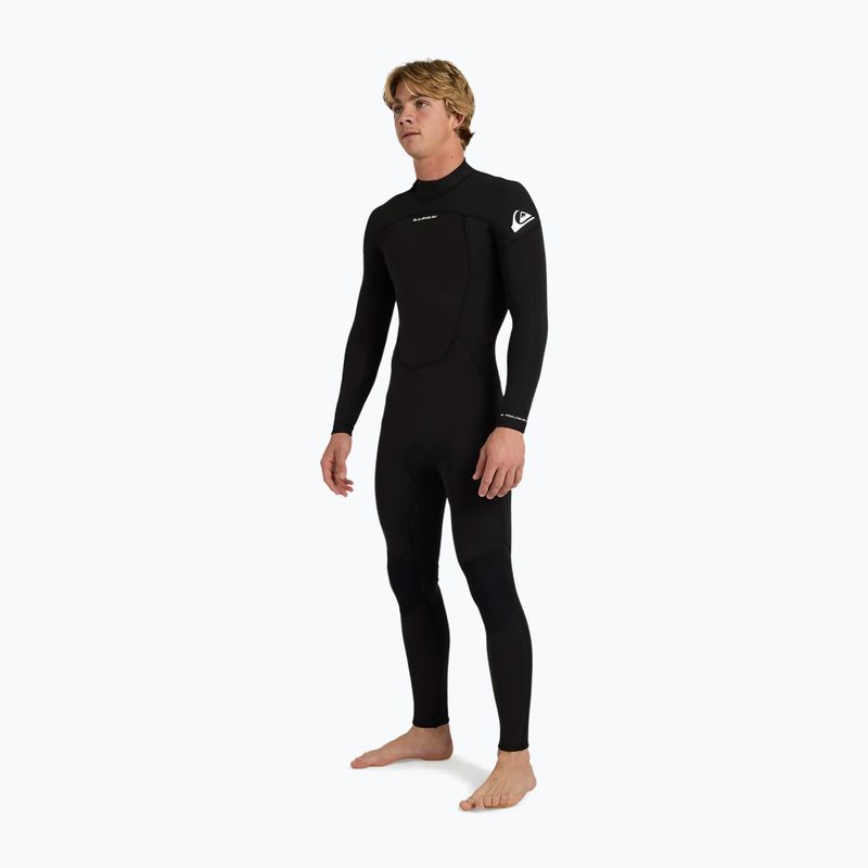 Vyriškas plaukimo hidrokostiumas Quiksilver Prologue+ 3/2 mm Back Zip Flatlock black 3