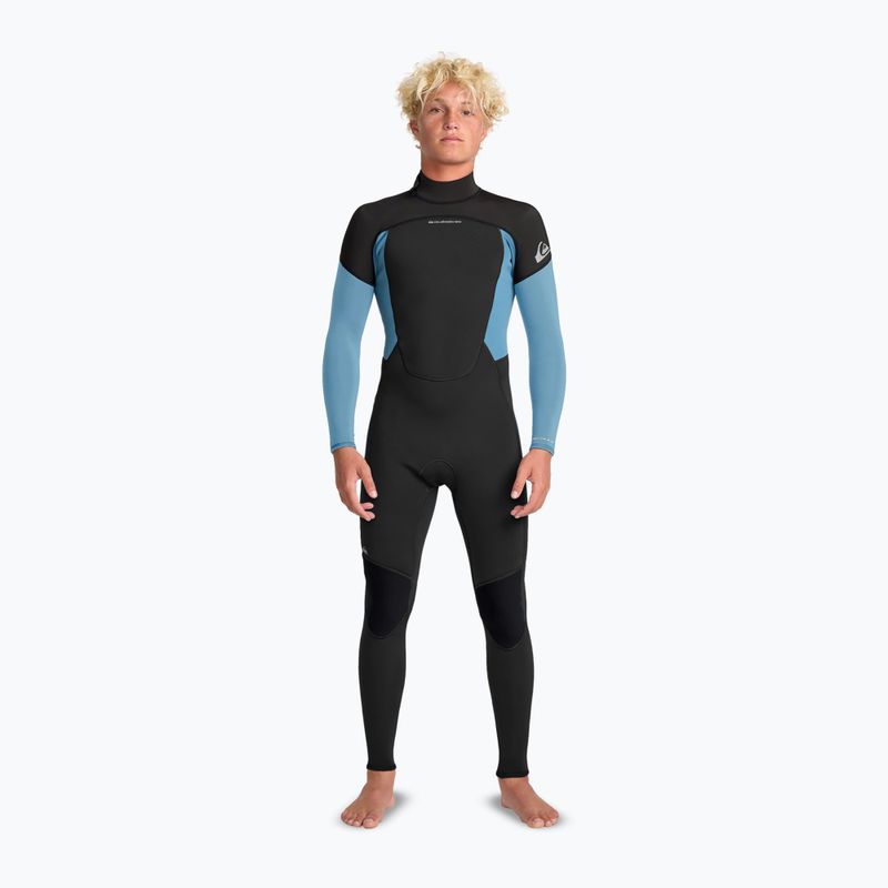 Vyriškas plaukimo hidrokostiumas Quiksilver Prologue+ 4/3 mm Back Zip GBS cloud blue