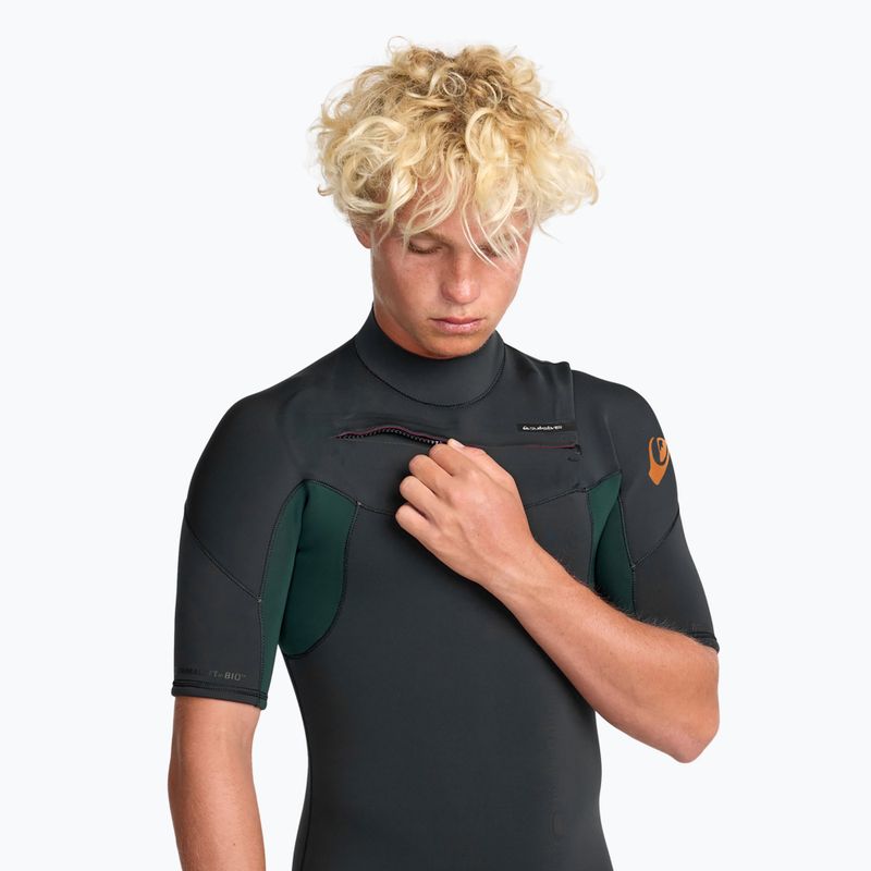 Vyriškas plaukimo hidrokostiumas Quiksilver Everyday Sessions 2/2 mm Chest Zip SS Spring jade 4